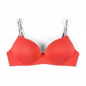 Victoria's Secret Size 32DDD Coral Lightly Lined Wireless T-Shirt Bra Logo Strap